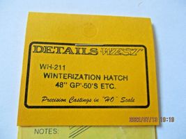 Details West # WH-211 Winterization Hatch 48" GP-50's Etc. 1 each. HO-Scale image 5