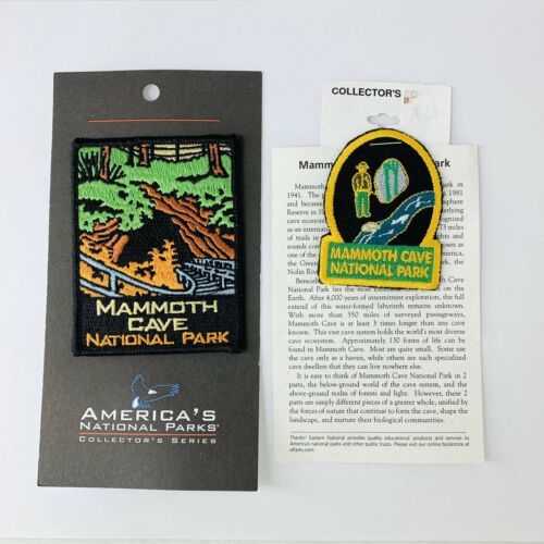 Primary image for Vintage Mammoth Cave National Park Kentucky Lot of 2 Patches Souvenir 