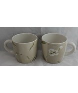 Crate &amp; Barrel Royal Stafford Orchid Pattern Set Of 2 Coffee Tea Cocoa Cups - $22.77