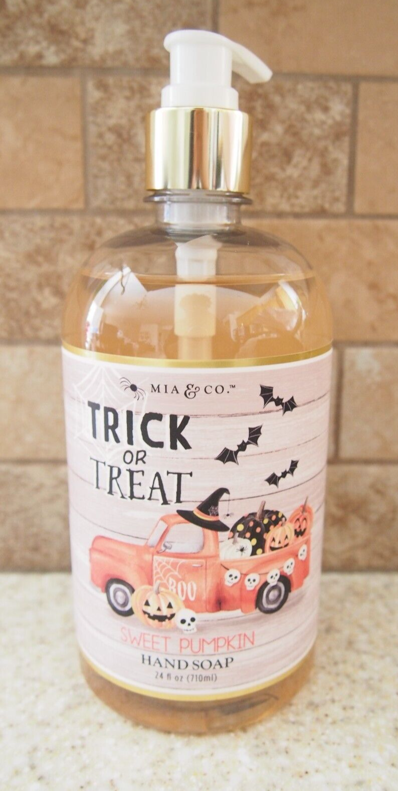 Mia & Co Halloween Orange Truck Trick or Treat Sweet Pumpkin Hand Soap 24oz