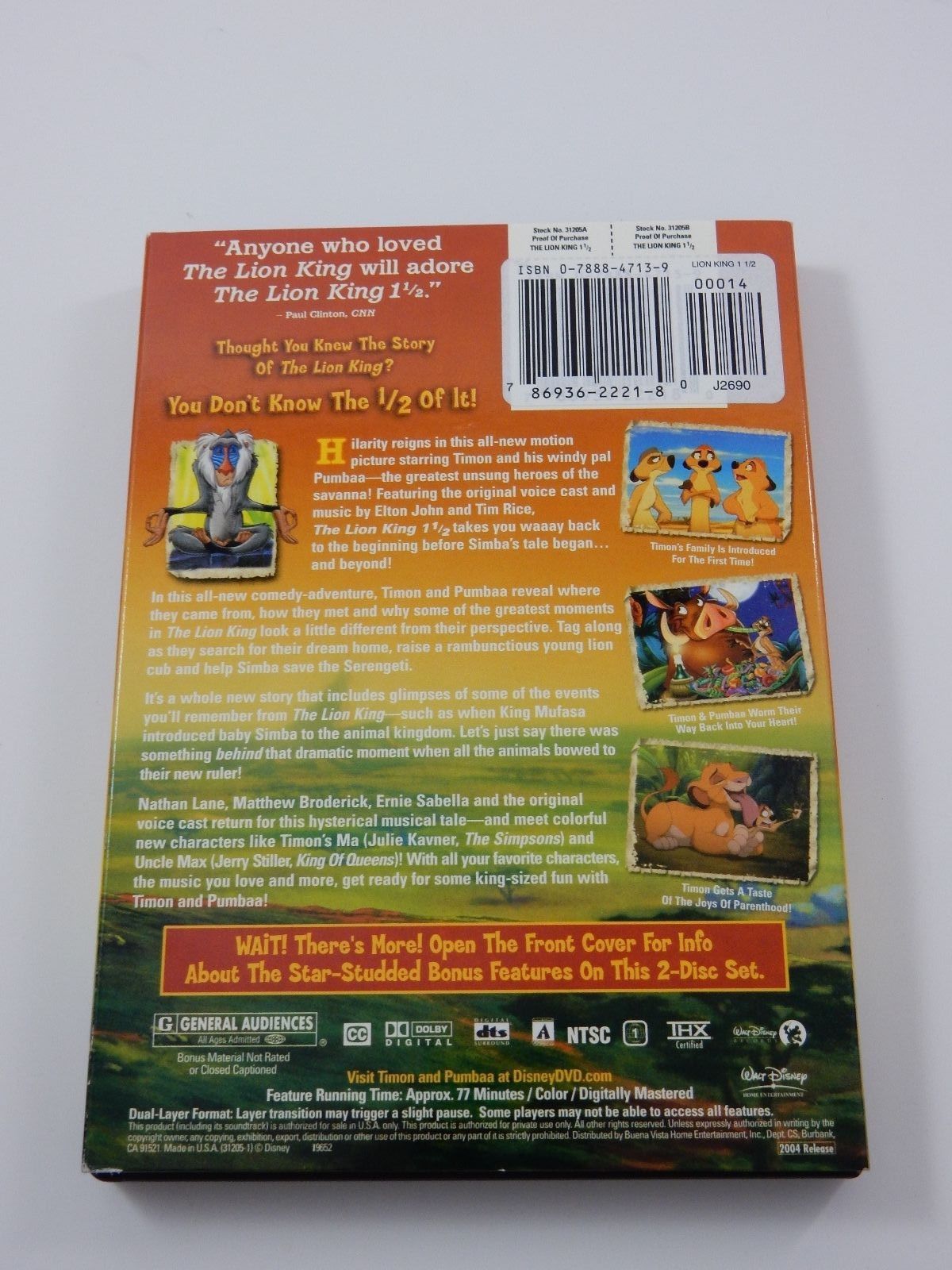 Disney The Lion King 1 1/2 (DVD, 2004, and 50 similar items