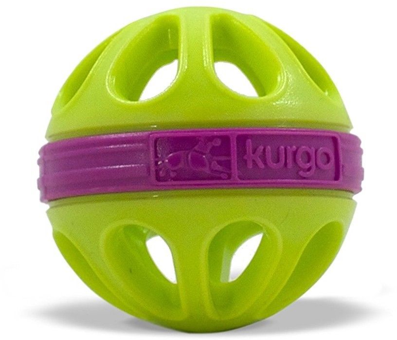 Kurgo Dog Toy Mini Wapple(TM) Ball For Small Dogs, Courtside Green