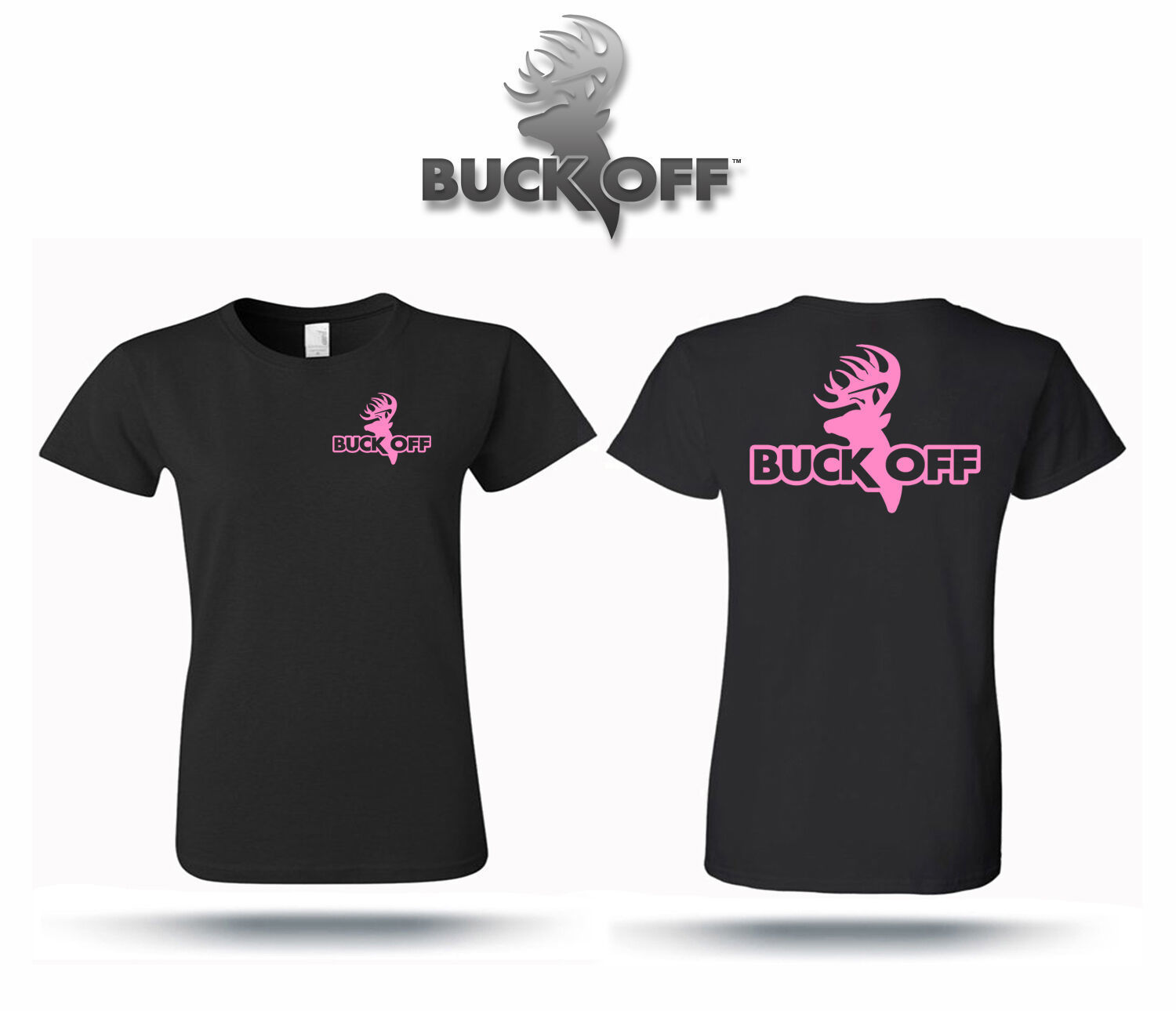 Buck Off women's short sleeve logo t shirt hunting huntress archery compound bow