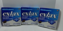 3 Pack Ex-Lax Regular Strength Stimulant Laxative Chocolate Pieces, 15 m... - $22.75