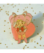 Chibimoon Chibiusa Rini heart Sailor Moon pin vintage Bandai Japan brooc... - $19.79