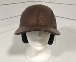 Vintage Dai Yun Lai Pilot Hat Brown Leather flap hunter - $20.79