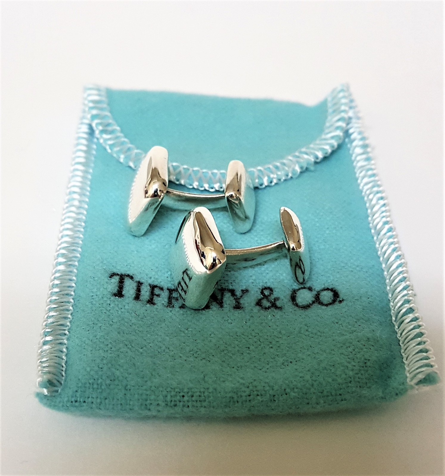 TIFFANY & CO. Cuff Links ~ Wedding Button Design ~ 925 Solid Sterling ...