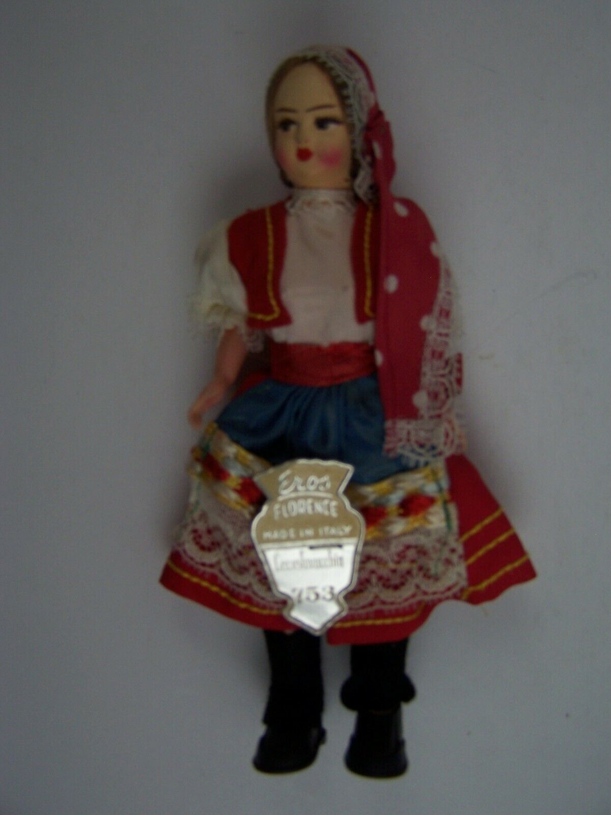 Eros Italian 6" Doll Made In Italy Florence Vintage Cecoslovacchia 753