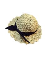 Baby Hat Child Cute Straw Hat Visor Sun Hat Beach Hat [B-2] - $17.44