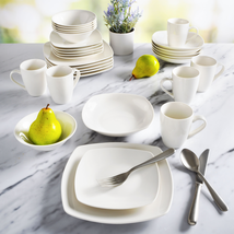 Gibson Home Liberty Hill 30-Piece Dinnerware Set, White image 6
