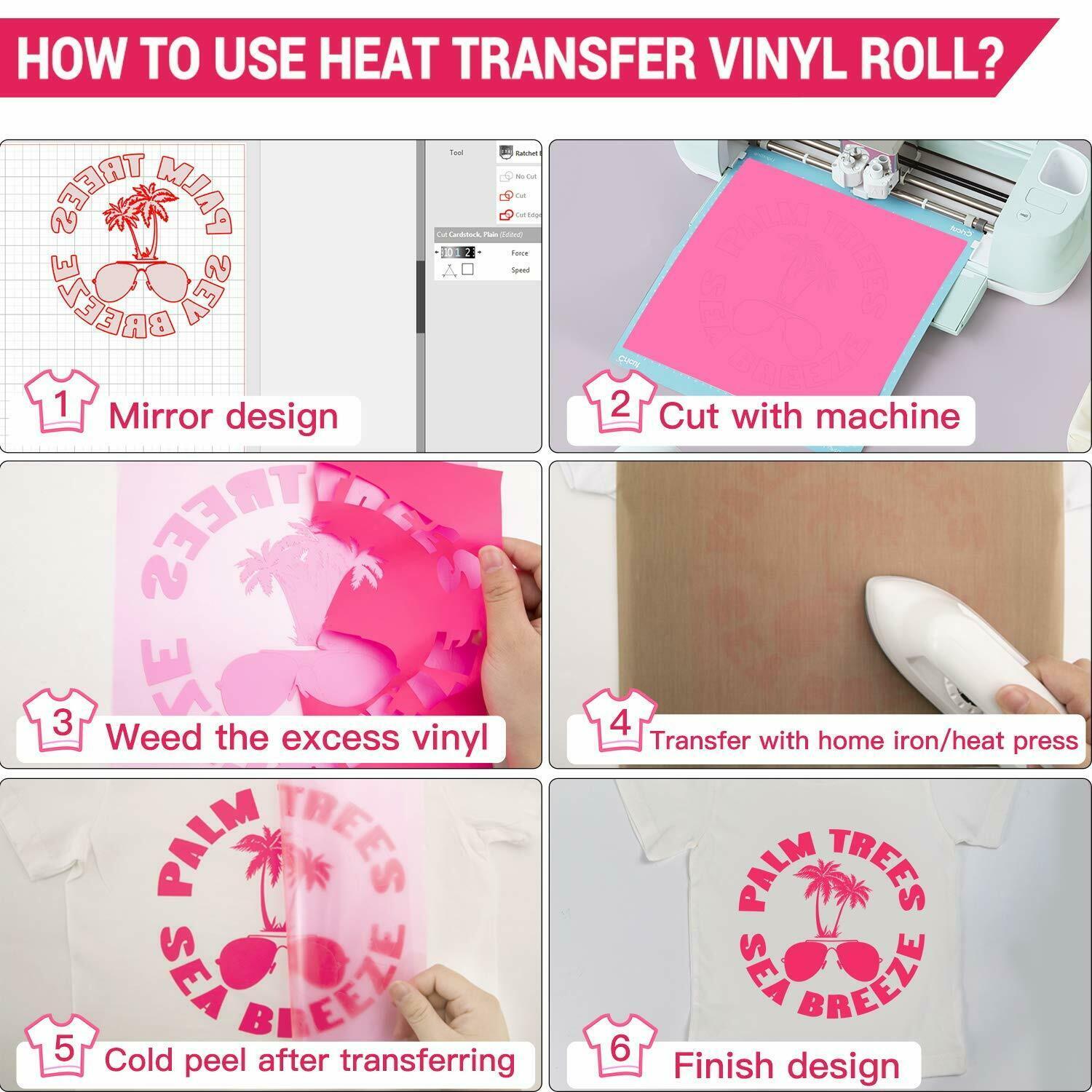 3D Puff Vinyl Heat Transfer:Puff HTV Vinyl for Cricut Bundle 6