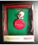 Enesco Coca Cola Christmas Ornament 1992 Sign Of Good Taste Original Box... - $6.99