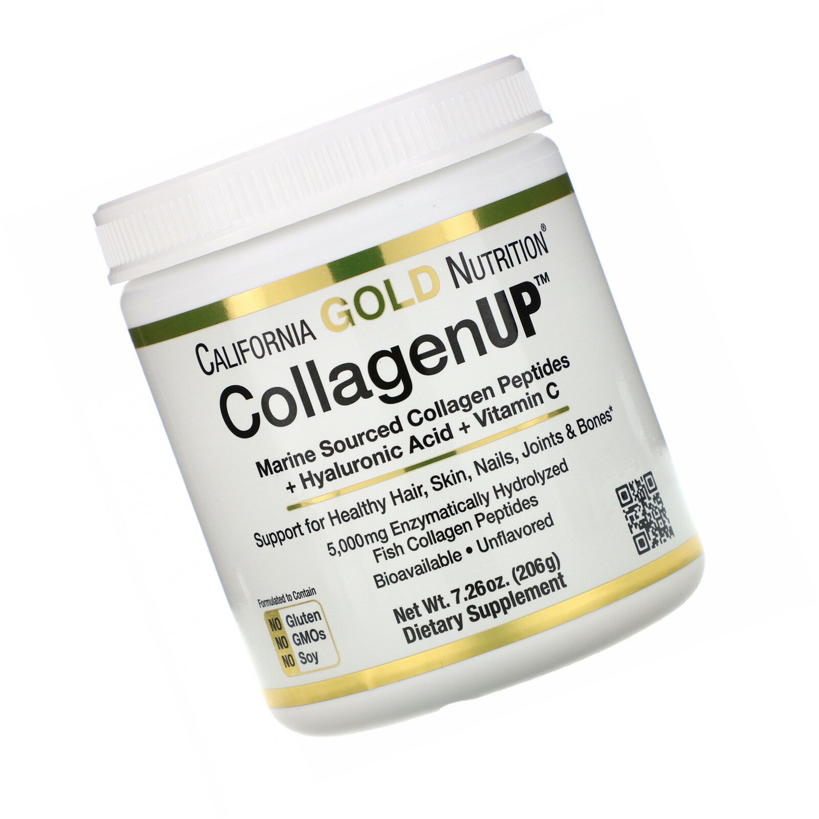 California Marine Hydrolyzed Collagen Gold Nutrition CollagenUP, 7.26Oz ...
