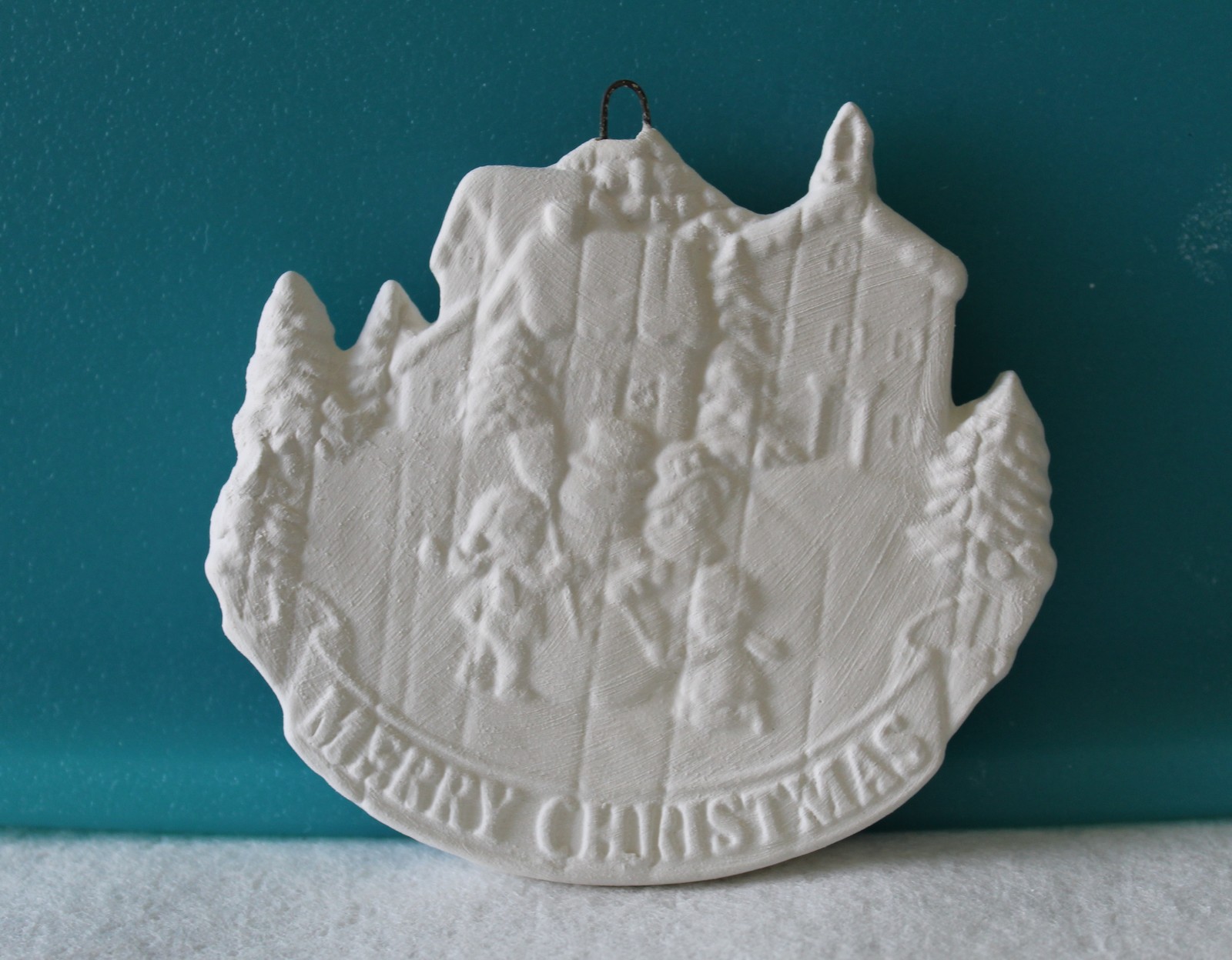 D3 4 Christmas Ornaments Ceramic Bisque ReadytoPaint, Unpainted