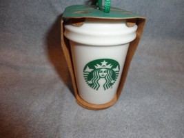 Starbucks 2016 Green Mermaid Cup To Go Cup Ornament Ceramic New Grn Packag - $13.81