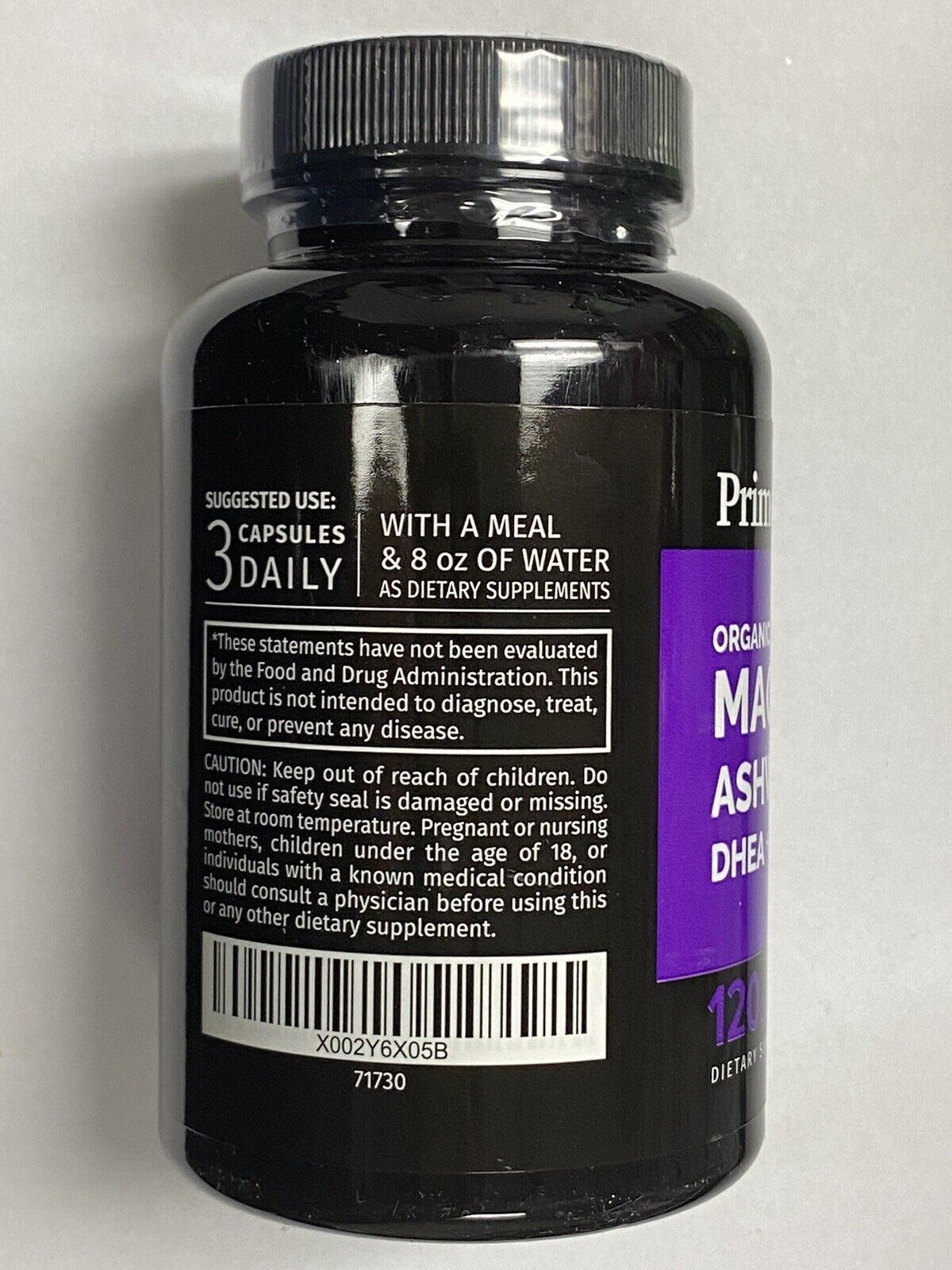 PrimeMD Organic Maca Root Ashwagandha DHEA Black Pepper Support 120