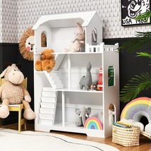 3-Tier Wooden Dollhouse Bookcase Children'S Bookshelf in Kid'S Room Gift for 3+ image 10