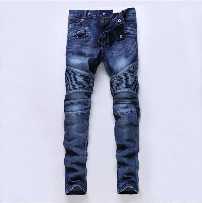 Fashion small straight jeans for men top paint skinny jean mens long pants youth