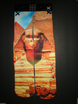 New Odd Sox Men's Poly Blend Socks Egypt Pyramids Sand/Blue One Size 6-13 - $14.84
