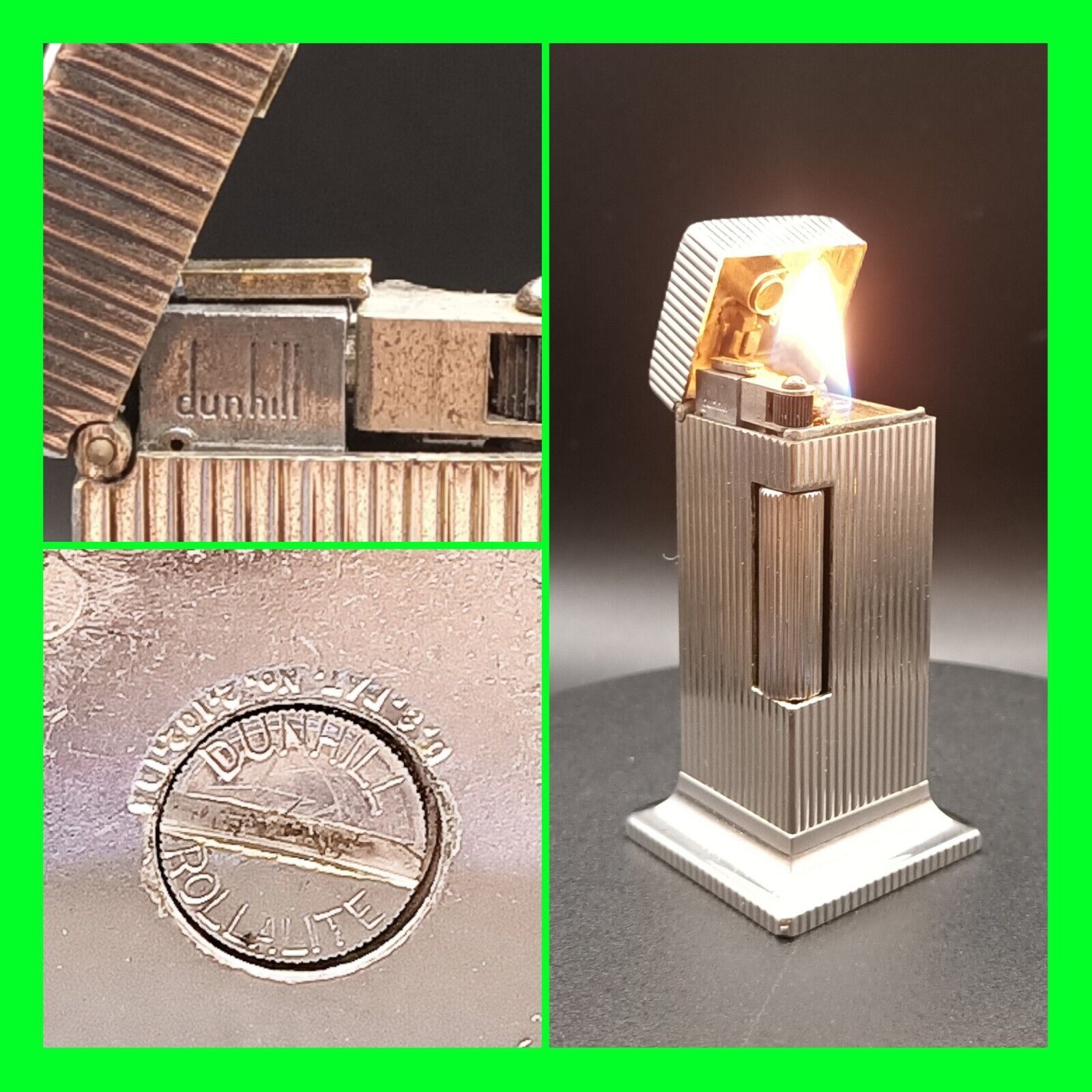 Vintage 1950's Art Deco Modernist Dunhill Rollalite Petrol Table