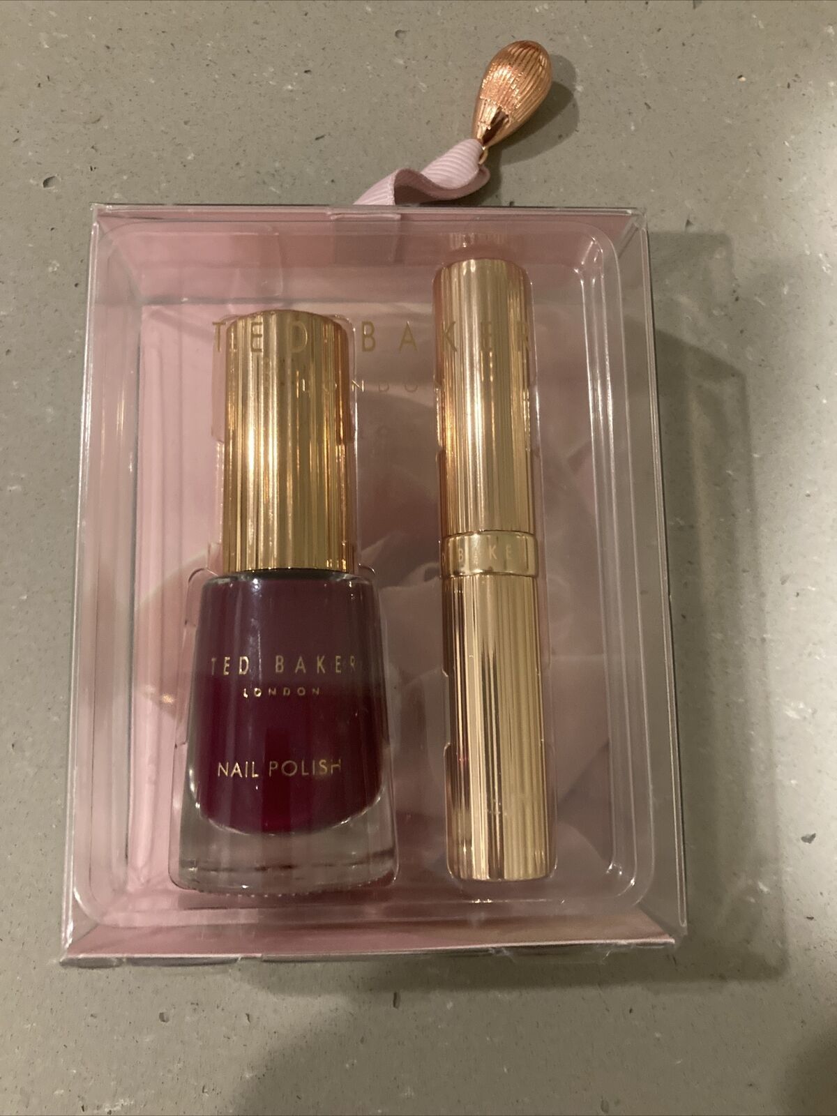 Ted Baker Lips & Tips Red Nail Polish and Tinted Lip Balm Set KMI TW11