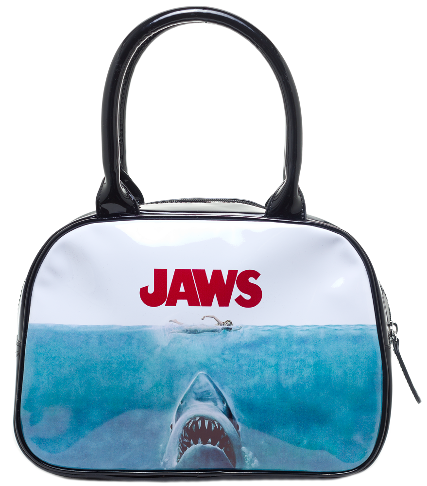 Jaws Rock Rebel Iconic Poster Black Handbag
