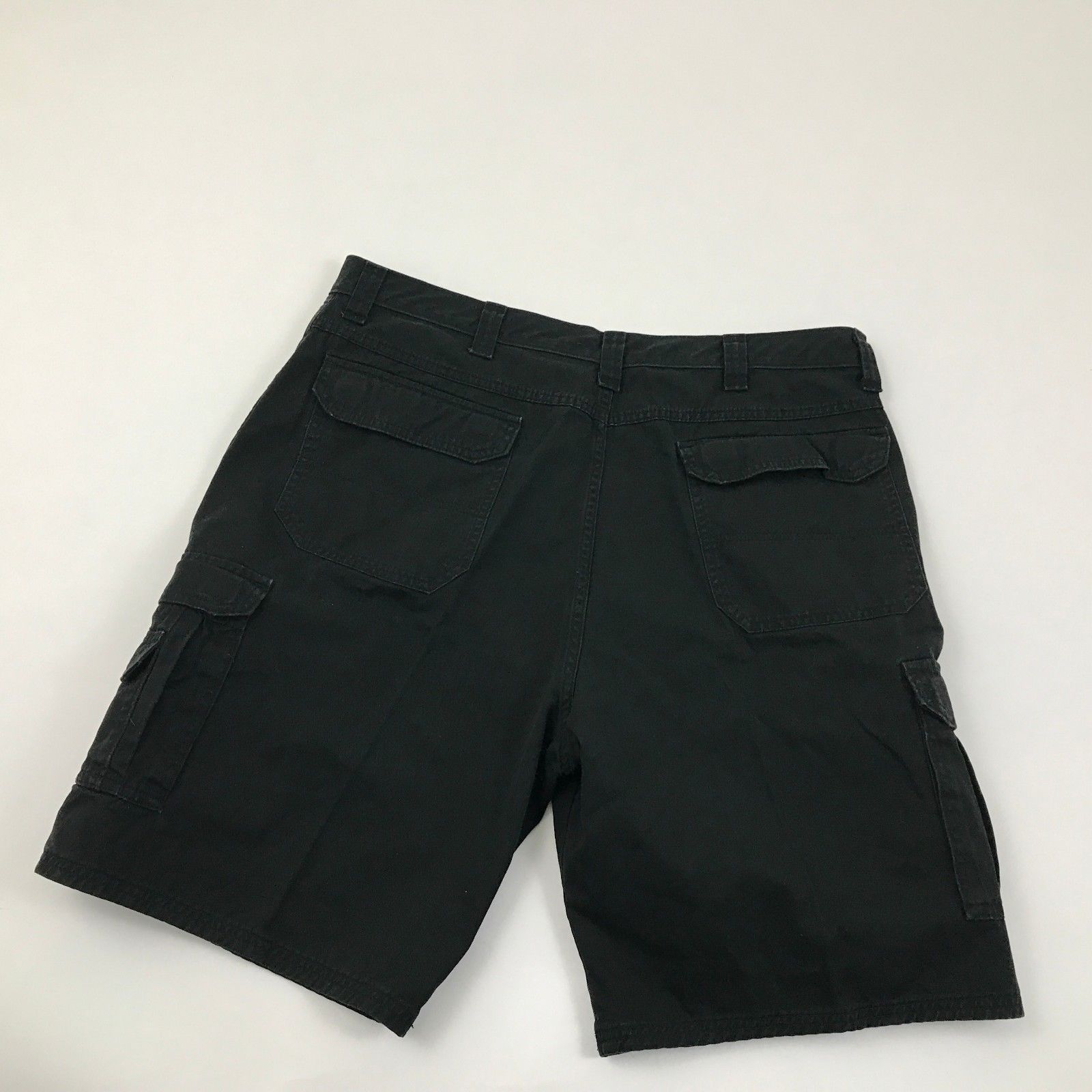 Wrangler Black Cargo Shorts 38 Waist TECH Pocket Tactical Cotton ...