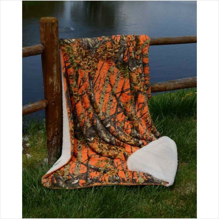 Camo Camouflage Microplush Fleece Throw 50/" x 60/" Velvety Soft
