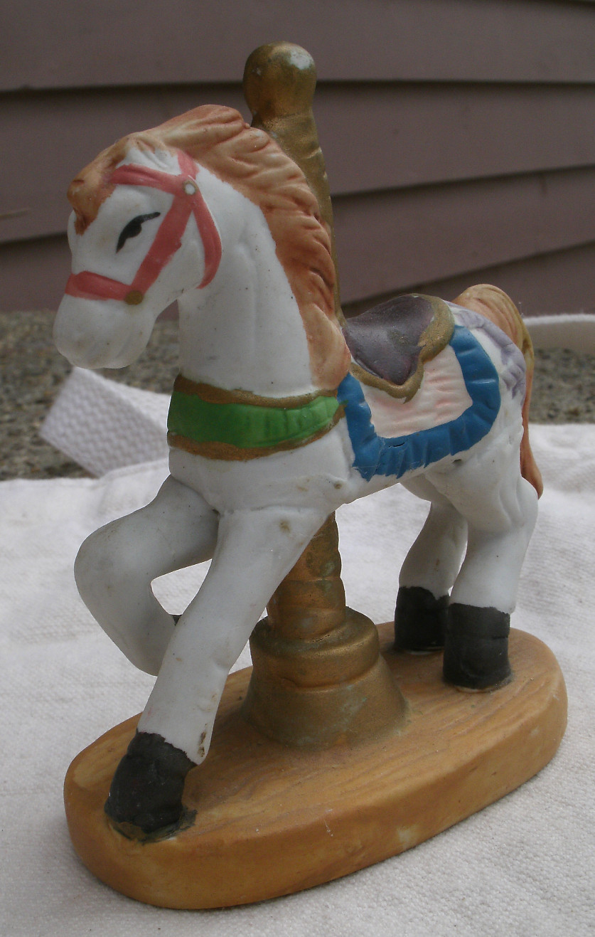 porcelain carousel horse