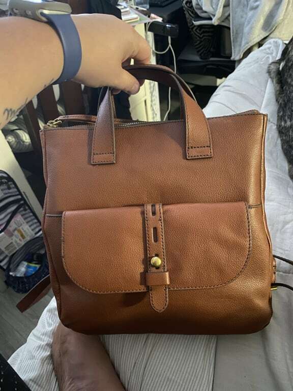 Fossil Hunter Brown Leather Backpack and 50 similar items