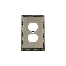 719824 Rope Switch Plate With Outlet, Antique Pewter.. - $35.99