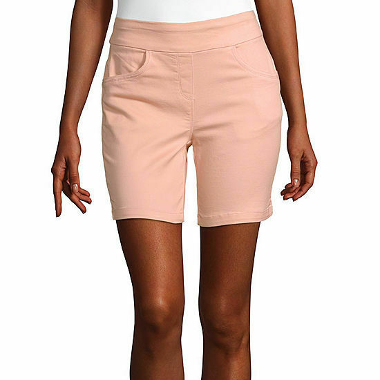 Liz Claiborne Women's Stretch Pull On Shorts Size 16 Peony Color NEW ...