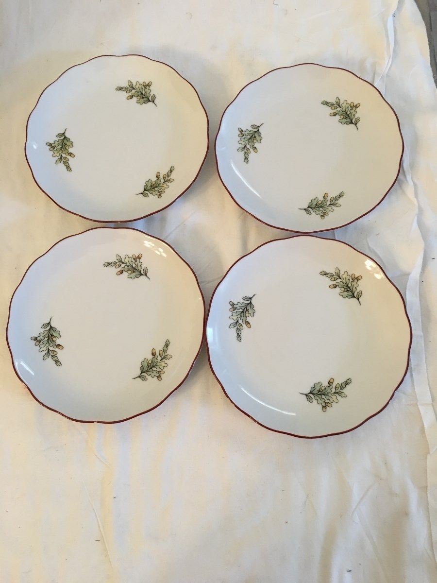 SET of 4) VOHENSTRAUSS JOHANN SELTMANN BAVARIA DESSERT PLATES --6