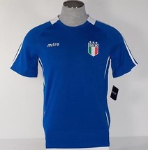 Mitre Italia Short Sleeve Soccer Shirt Italy Football Blue Men&#39;s NWT - $37.49