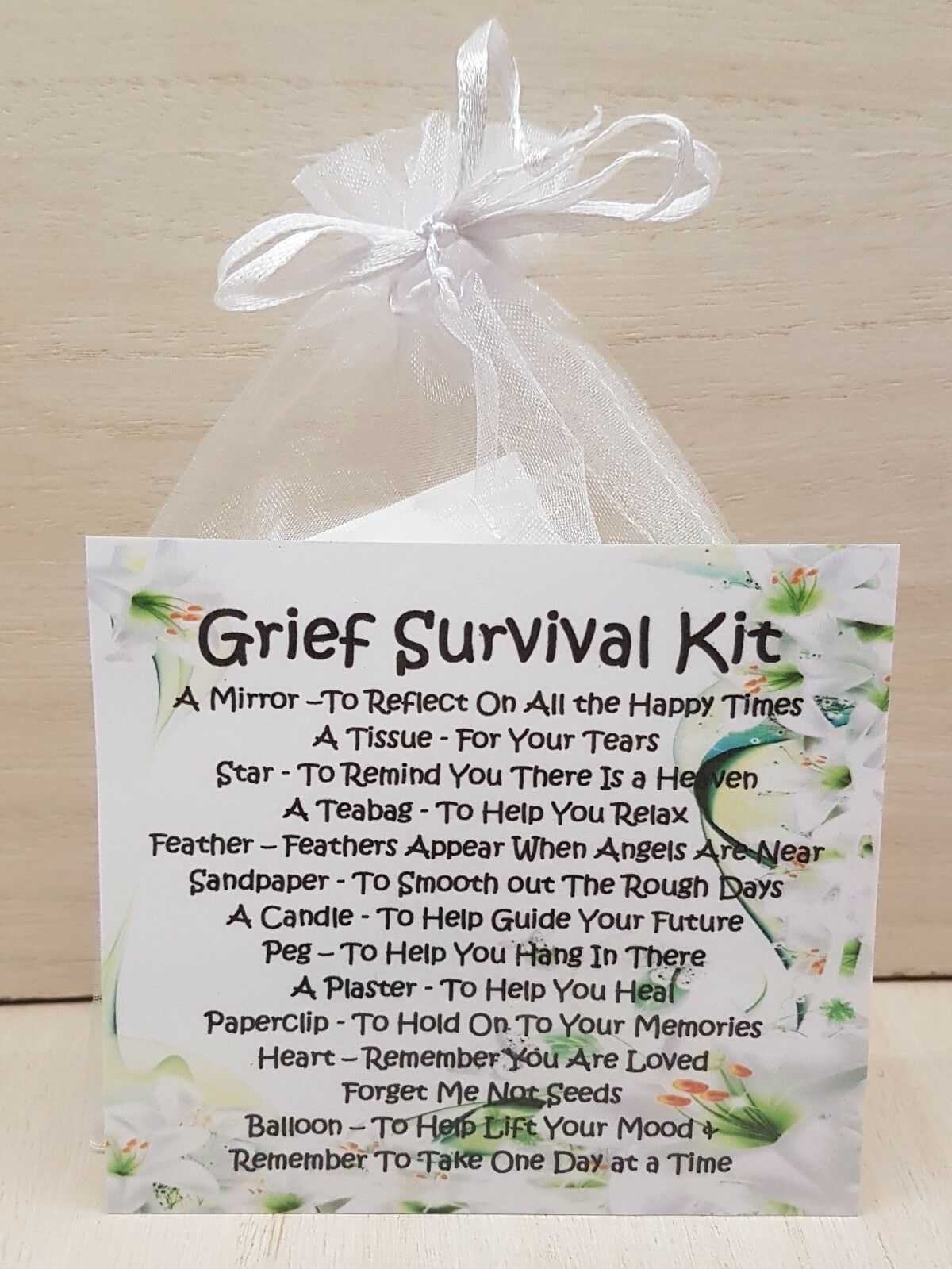 Grief/Bereavement Survival Kit A Unique Novelty Gift & Keepsake