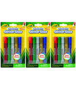 (3 Pack) New Crayola Washable Glitter Glue, Bold Blazes, Assorted Colors... - $13.99