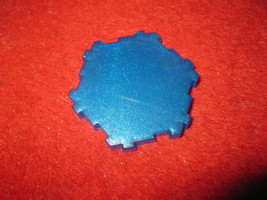 2004 - Heroscape Board Game Piece: Blue Water Liquid 1-way hex tile - $1.75
