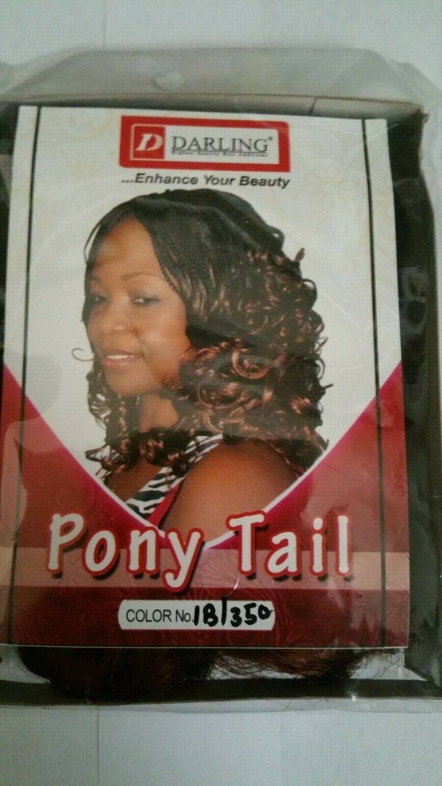 Darling Kenya PonyTail Hair Braid Extensions 1b/350 Off Black/Ginger Hair Extensions