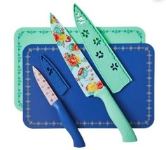 Pioneer Woman ~ Chef Knife &amp; Paring Knife w/Sheaths ~ Two (2) Cutting Mats - $19.00