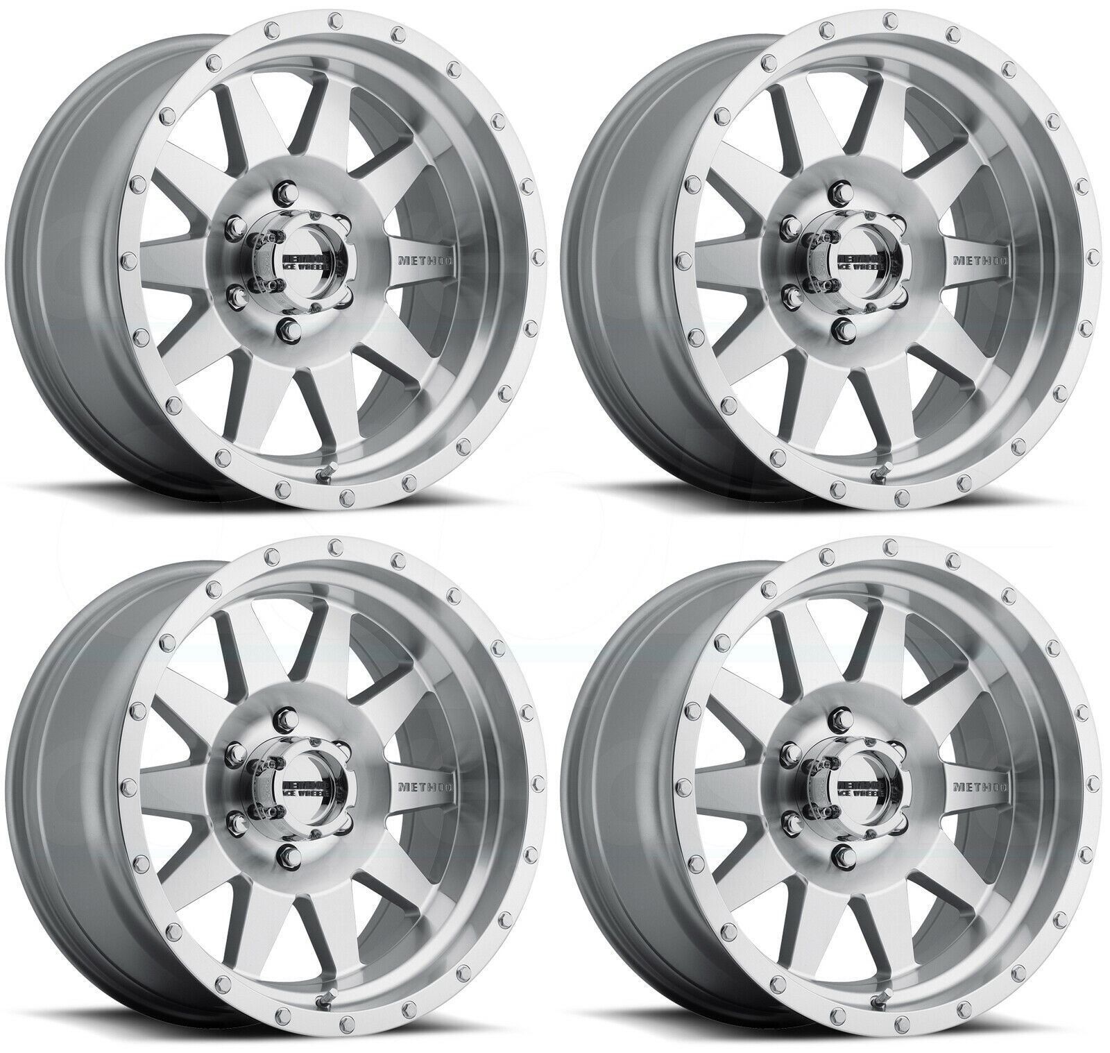 17x9 Method MR301 The Standard 6x5.5/6x139.7 -12 Silver Machined Wheels ...