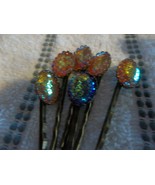 Lot  B24    6 NEW hand set bobby hair pins various styles jewelry E - $4.74