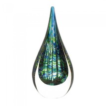 Peacock Inspired Art Glass Sculpture - $47.40