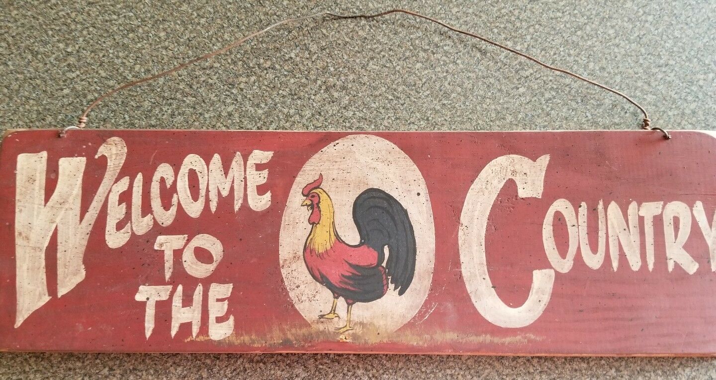 Rusticcountry Wall Decor Welcome To The Country Wooden Sign 18