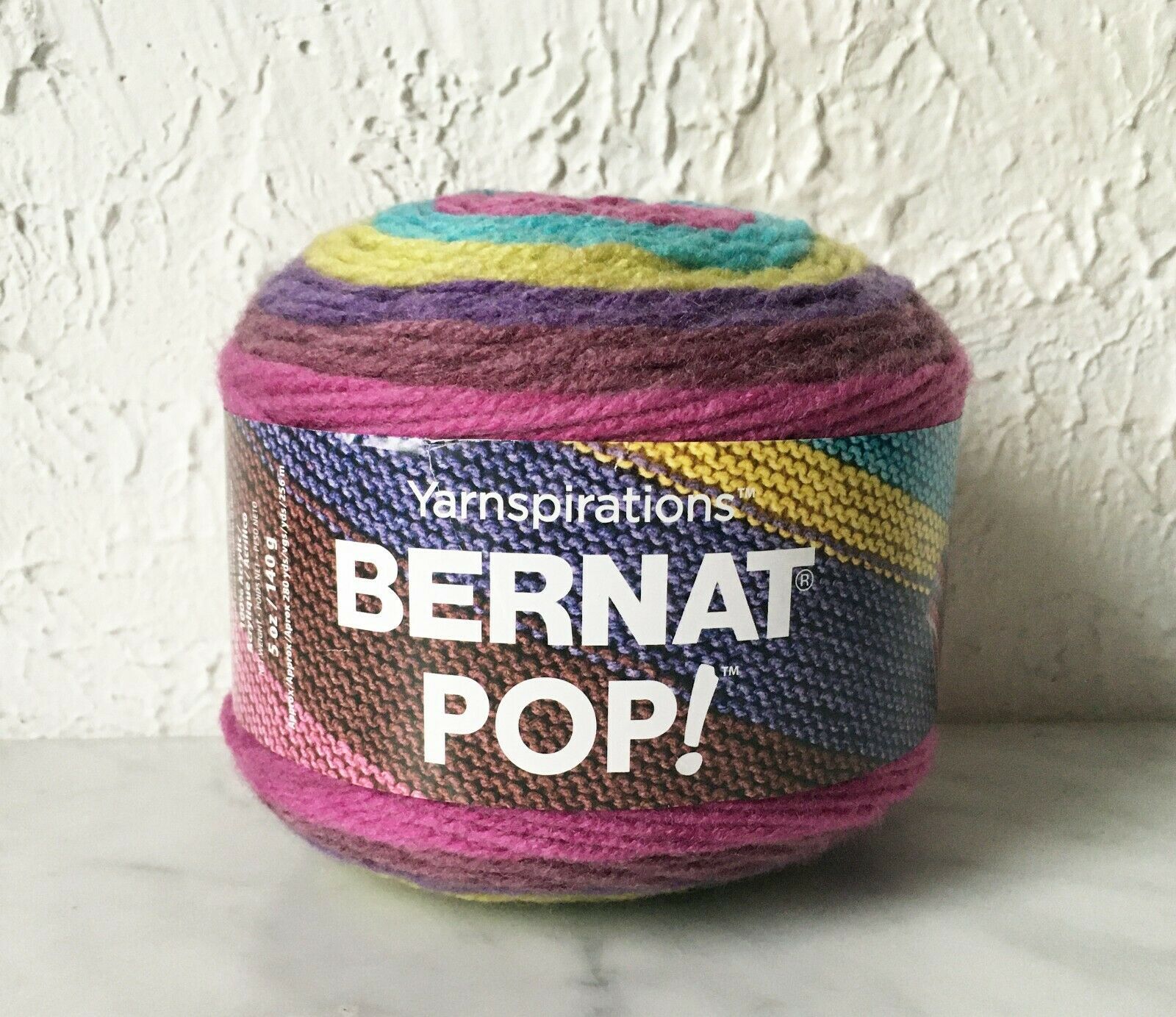 Primary image for Bernat Pop! Self-Striping Medium Weight Yarn - 1 Skein/Ball Paisley Pop #84009