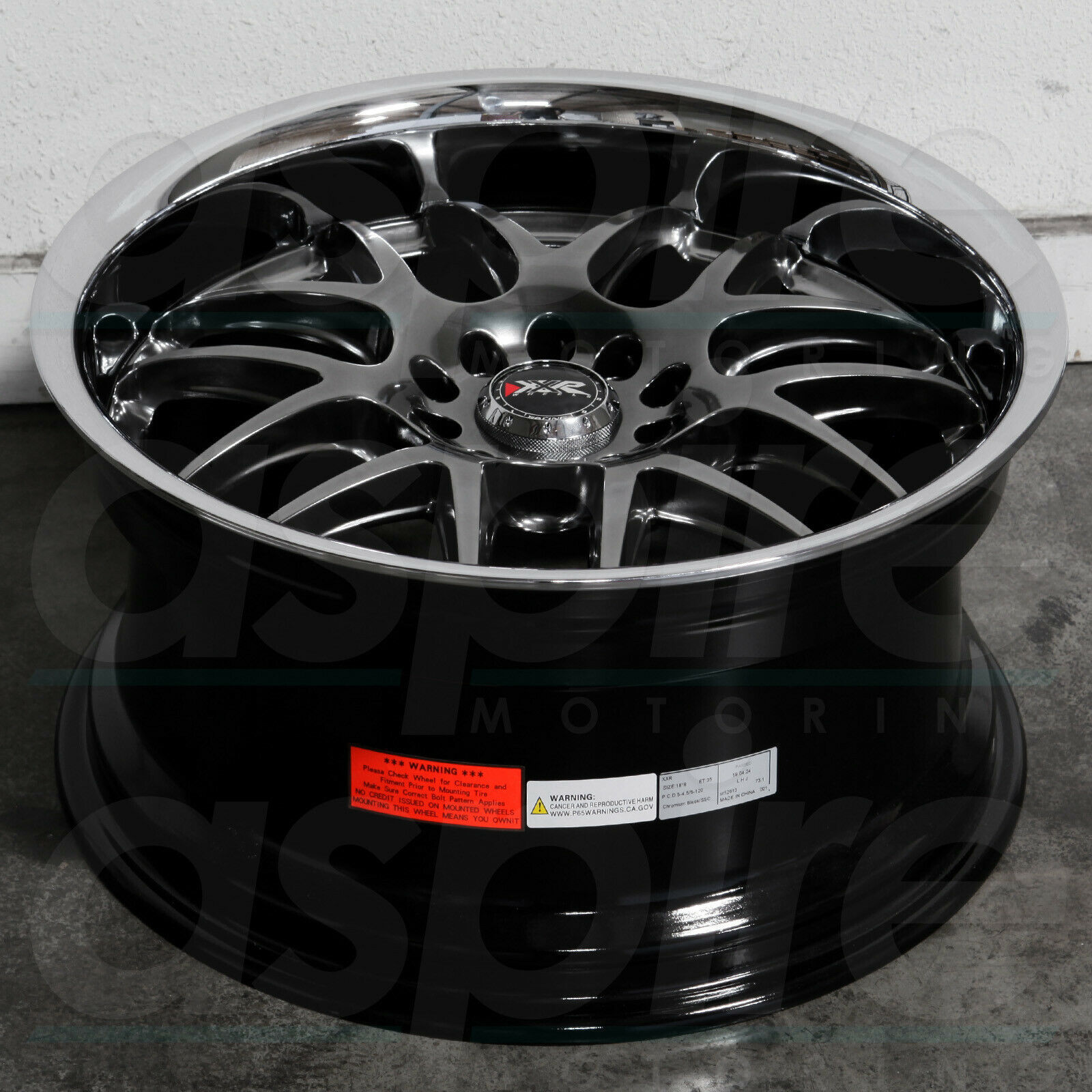 One 18x9 XXR 526 5x114.3/5x120 35 Chromium Black SSC Wheels Rims - Wheels