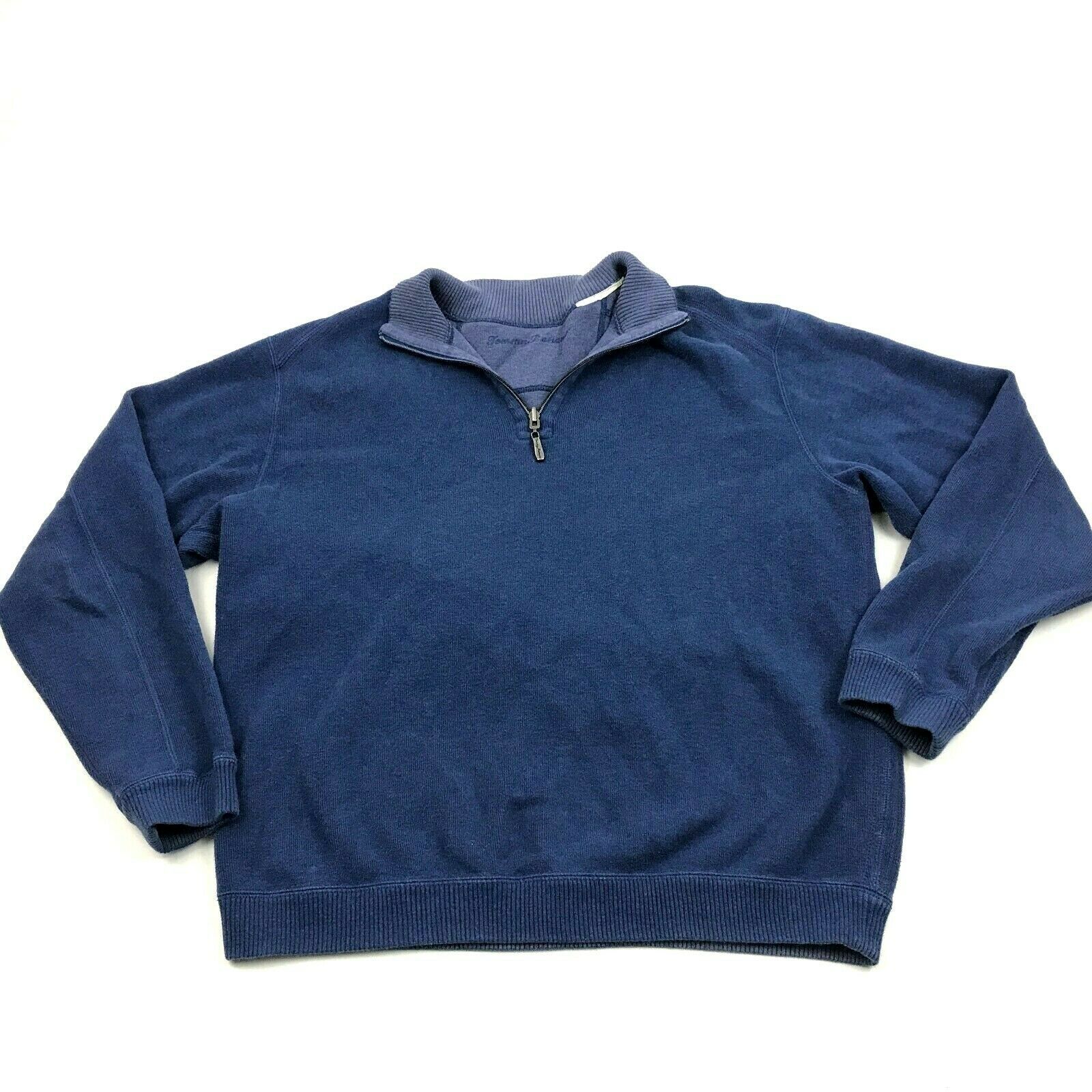 Tommy Bahama 1/4 Zip Polo Sweater REVERSIBLE Long Sleeve Knit Men's ...