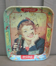 Old Vintage Coca Cola Metal Tray &quot;Thirst Knows No Season&quot; Kitchen Tool D... - $19.79