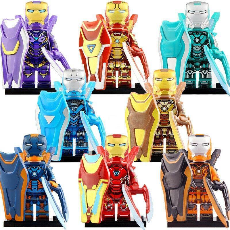 8Pcs Collection Iron Man MK27 MK30 MK31 MK36 MK21 MK42 MK50 Pepper ...