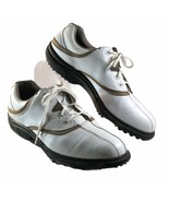Women&#39;s FootJoy Size 10 M eComfort Golf Shoes White and Tan Extra Comfor... - $22.76