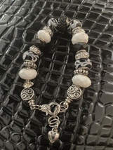 Pandora Charm Bracelet Sterling Silver and Glass Beads  - $225.00
